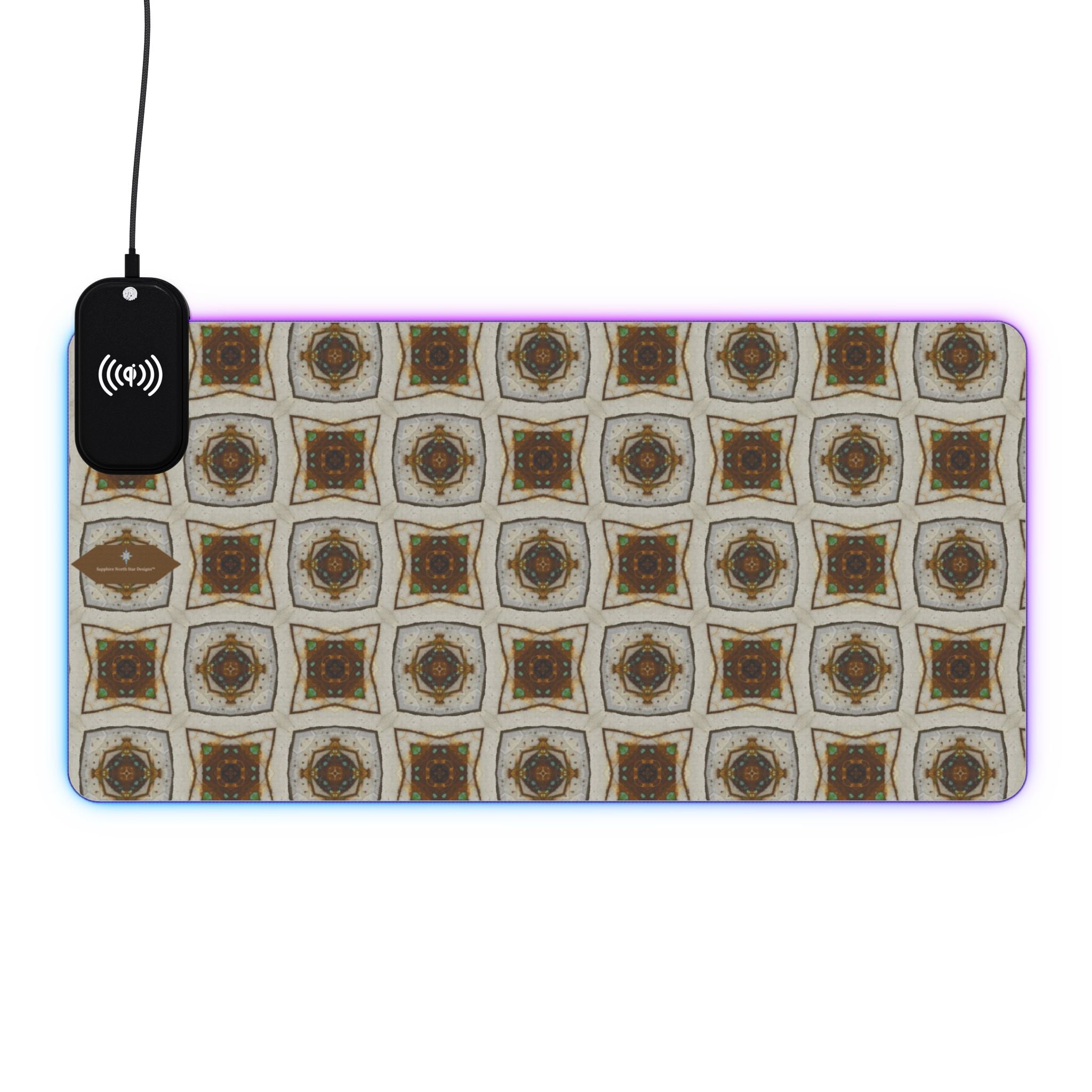 Tanin LED Mouse Pad with Wireless Phone Charging