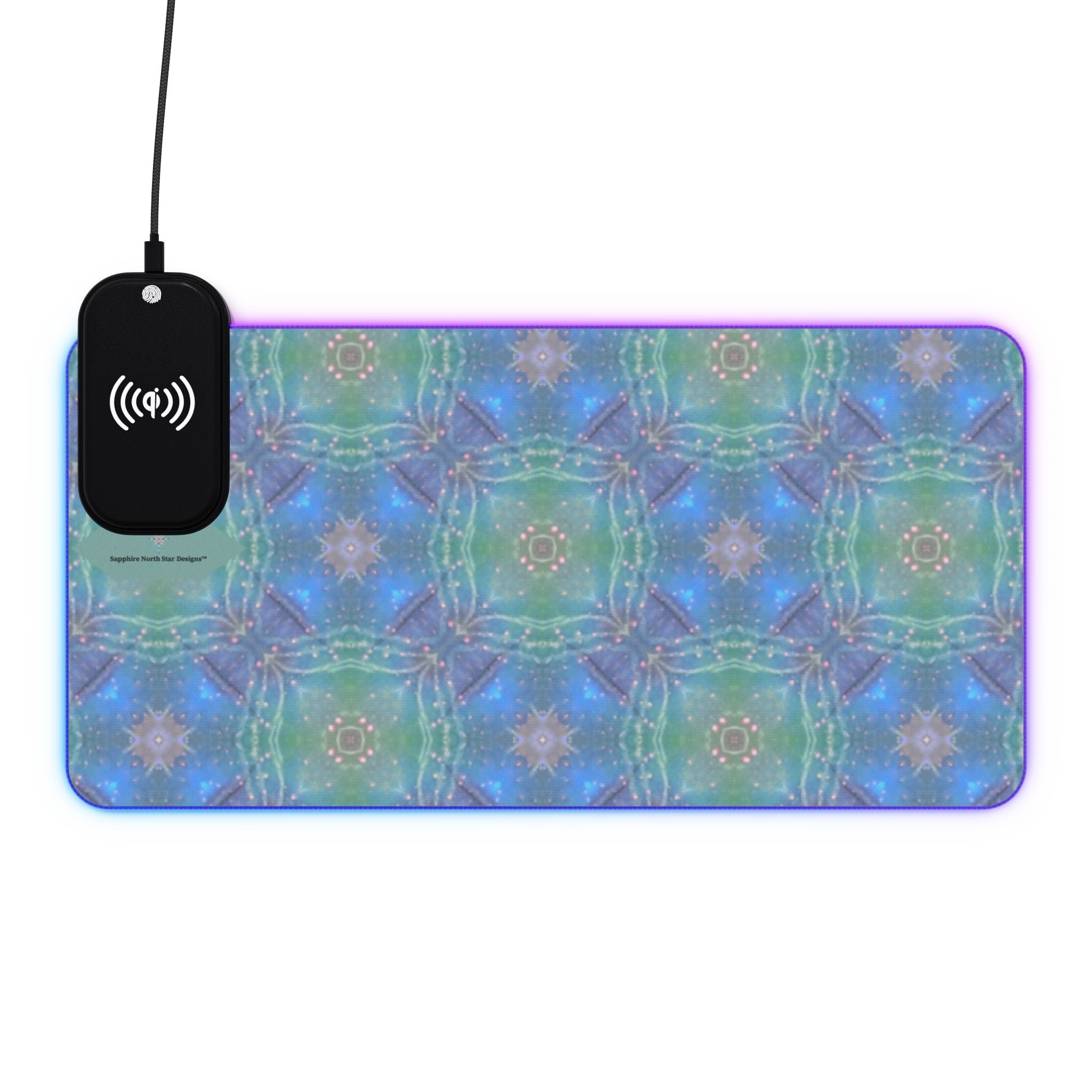 Nova LED Mouse Pad with Wireless Phone Charging