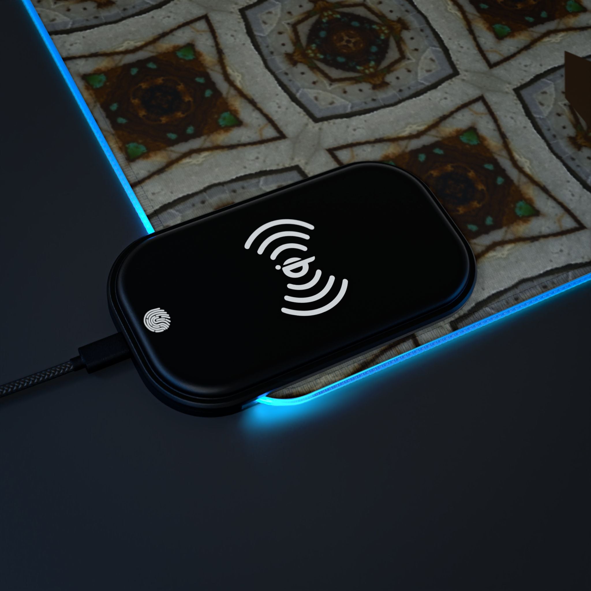 Tanin LED Mouse Pad with Wireless Phone Charging