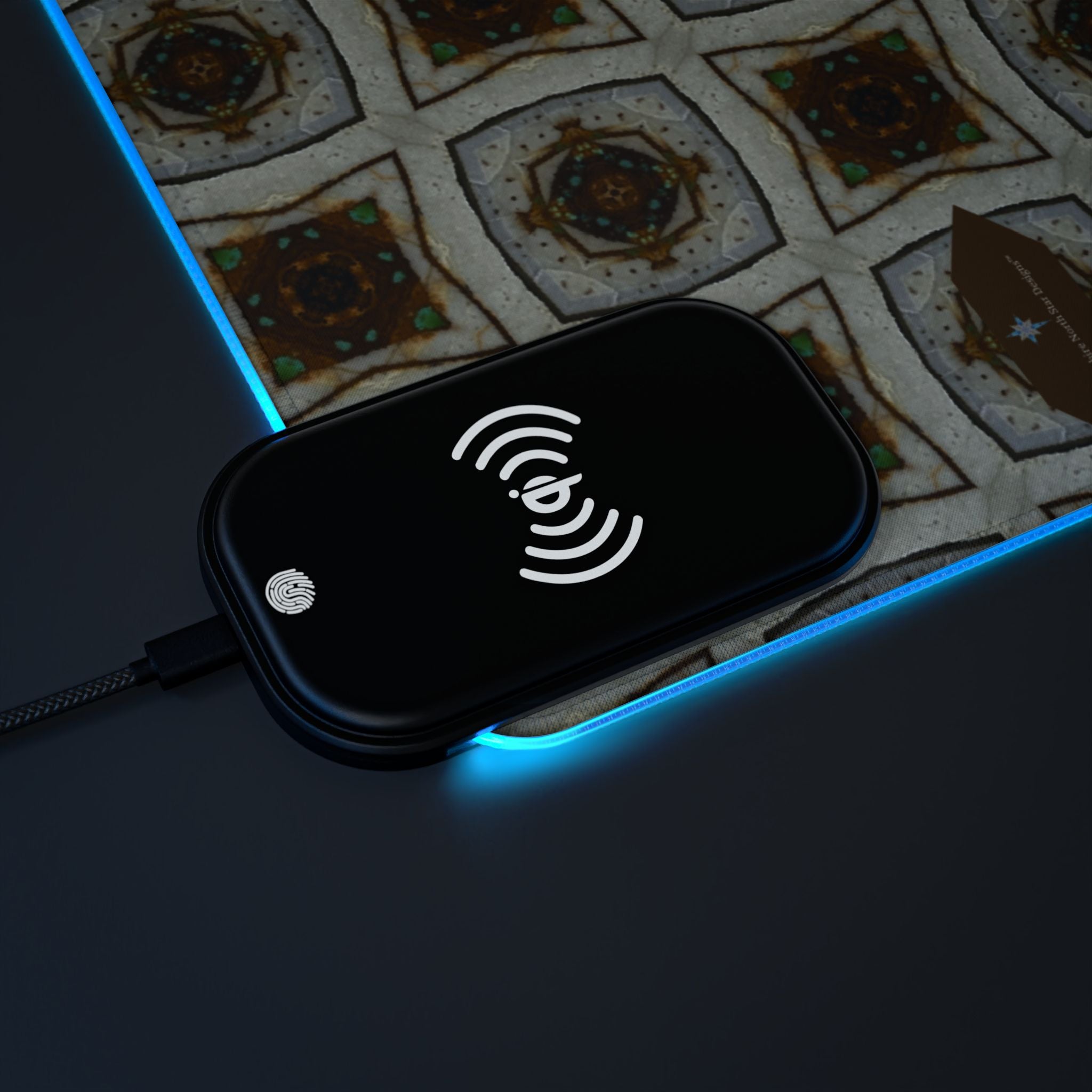 Tanin LED Mouse Pad with Wireless Phone Charging