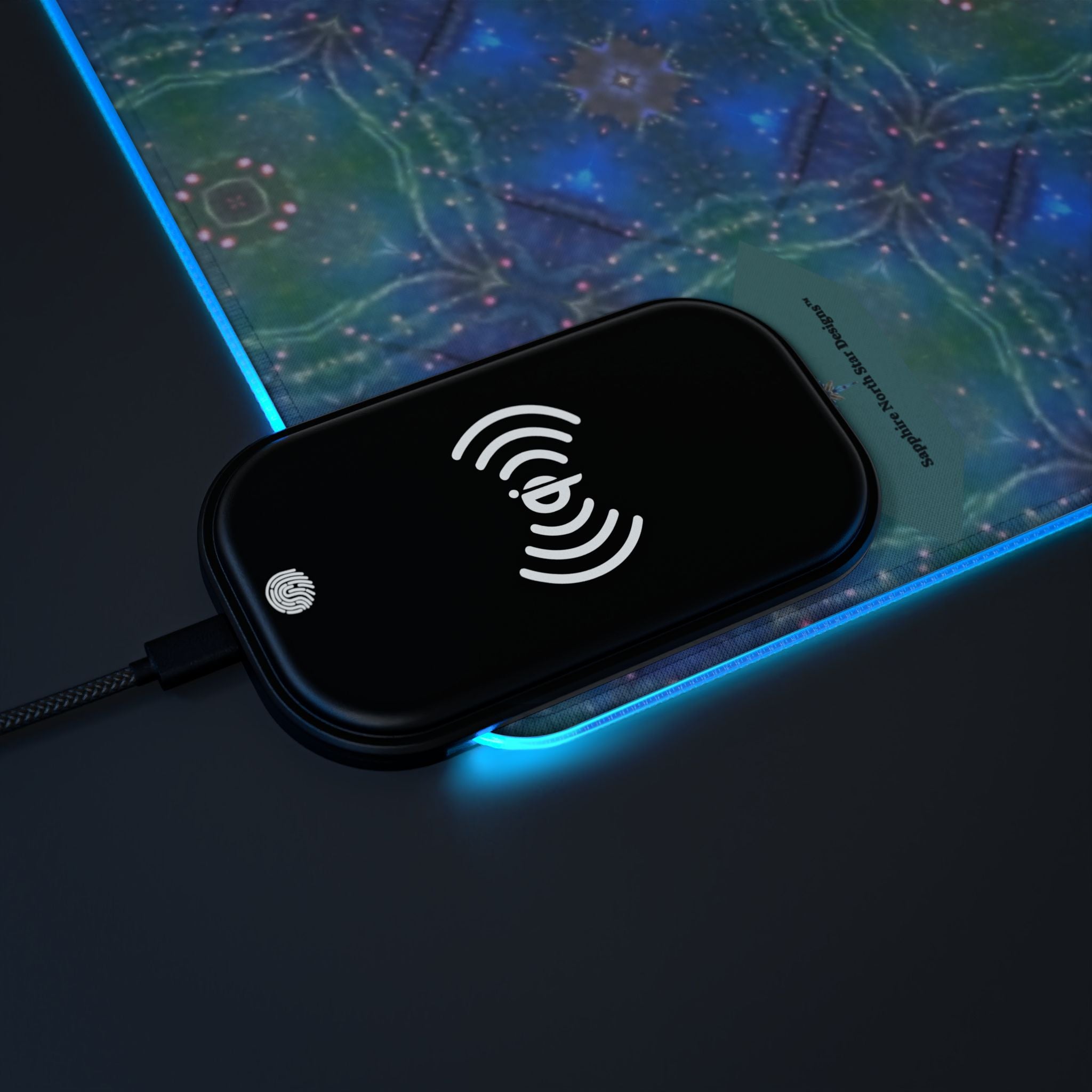 Nova LED Mouse Pad with Wireless Phone Charging