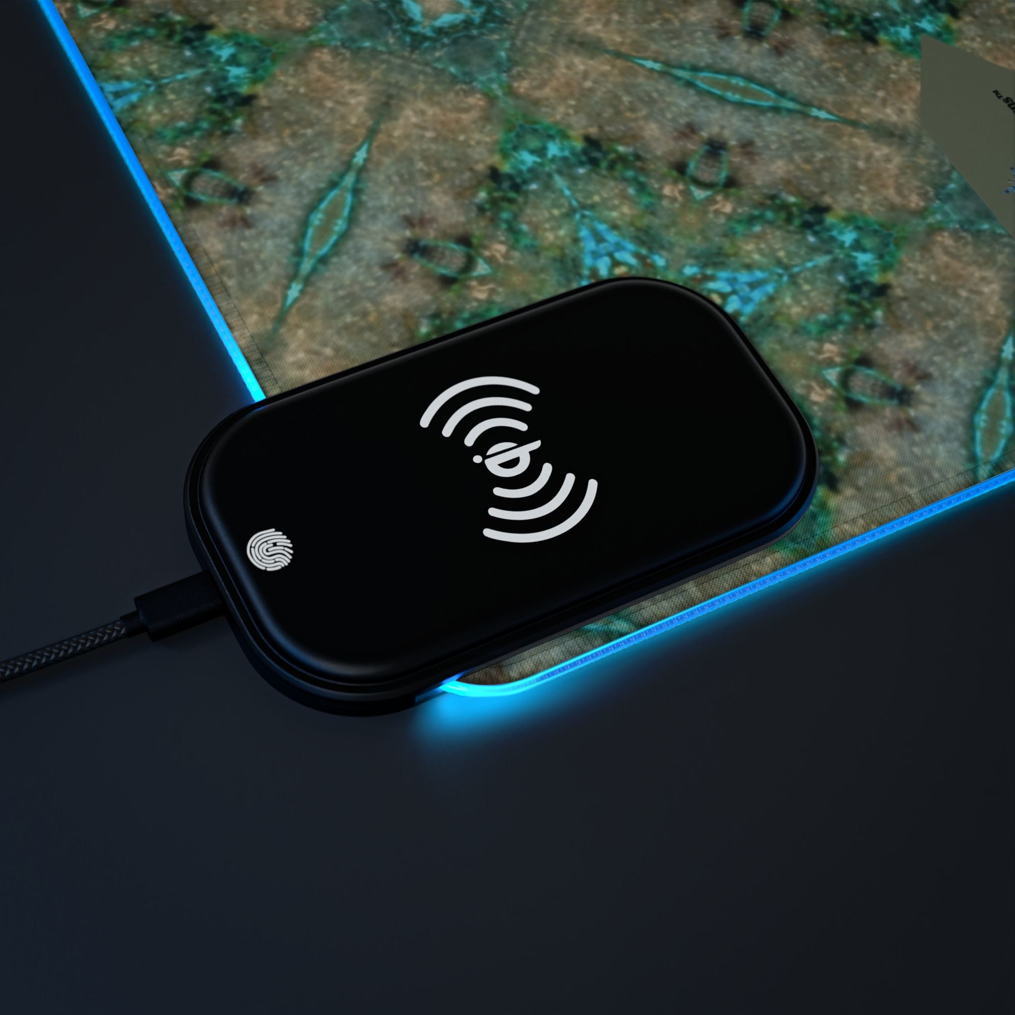 Nitika LED Mouse Pad with Wireless Phone Charging