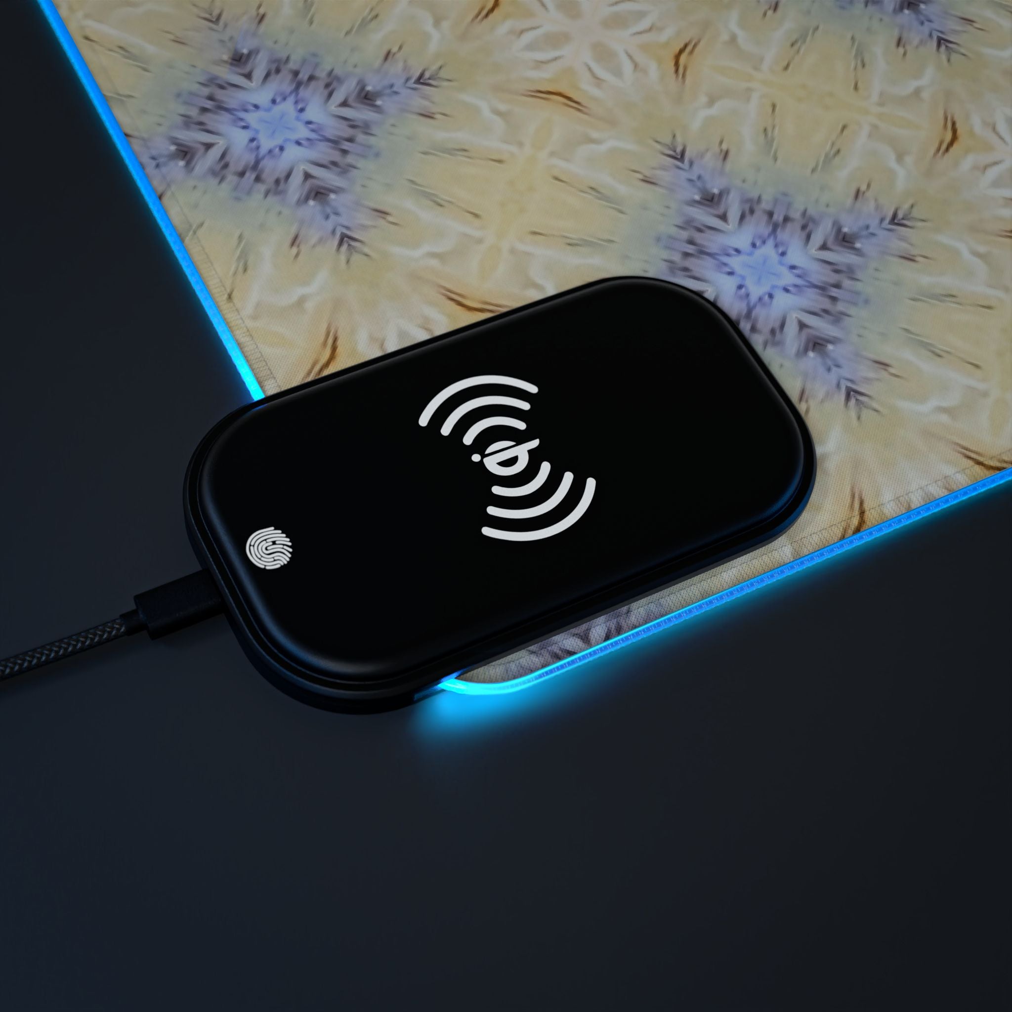 Ivaana LED Mouse Pad with Wireless Phone Charging