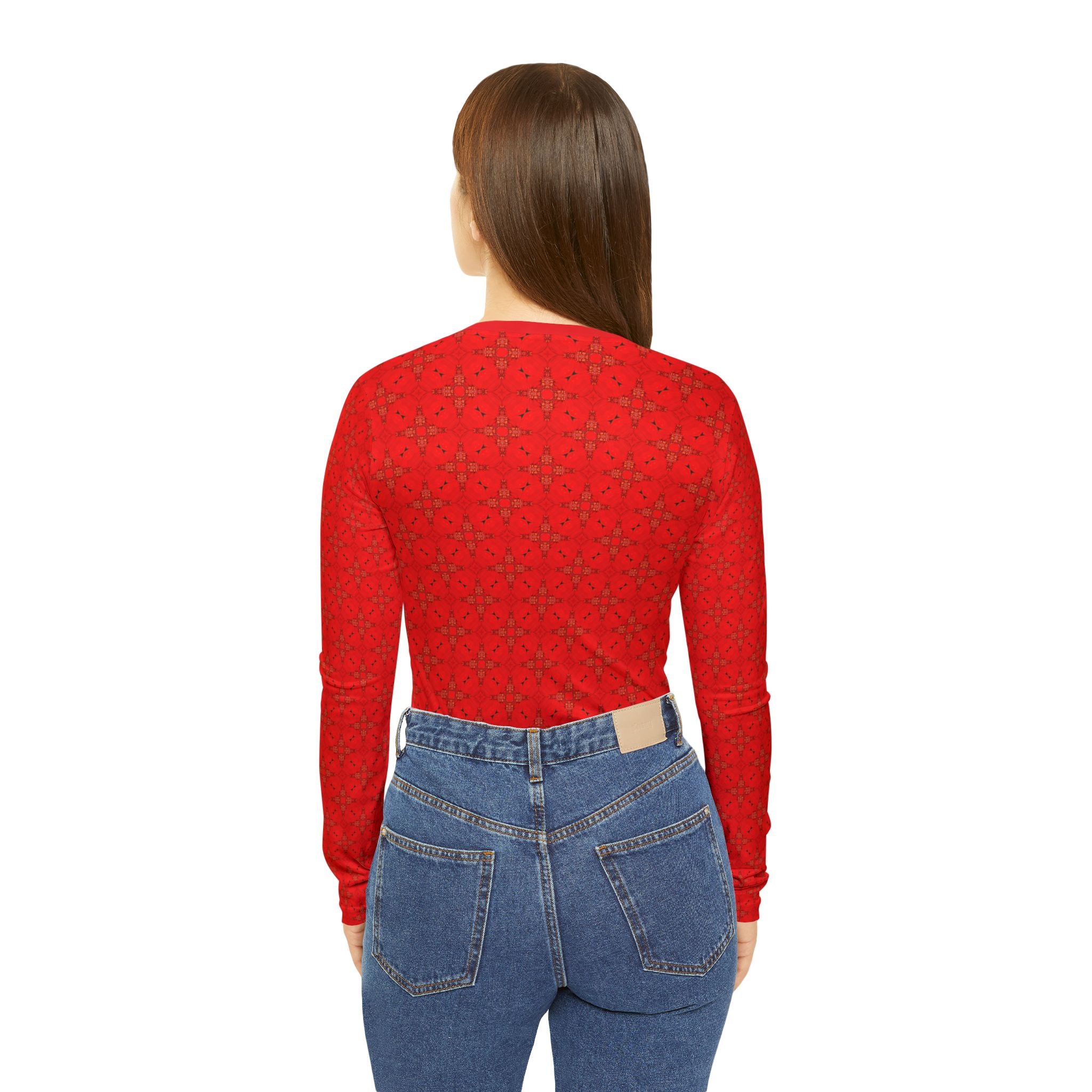 Nina Red Long Sleeve Shirt