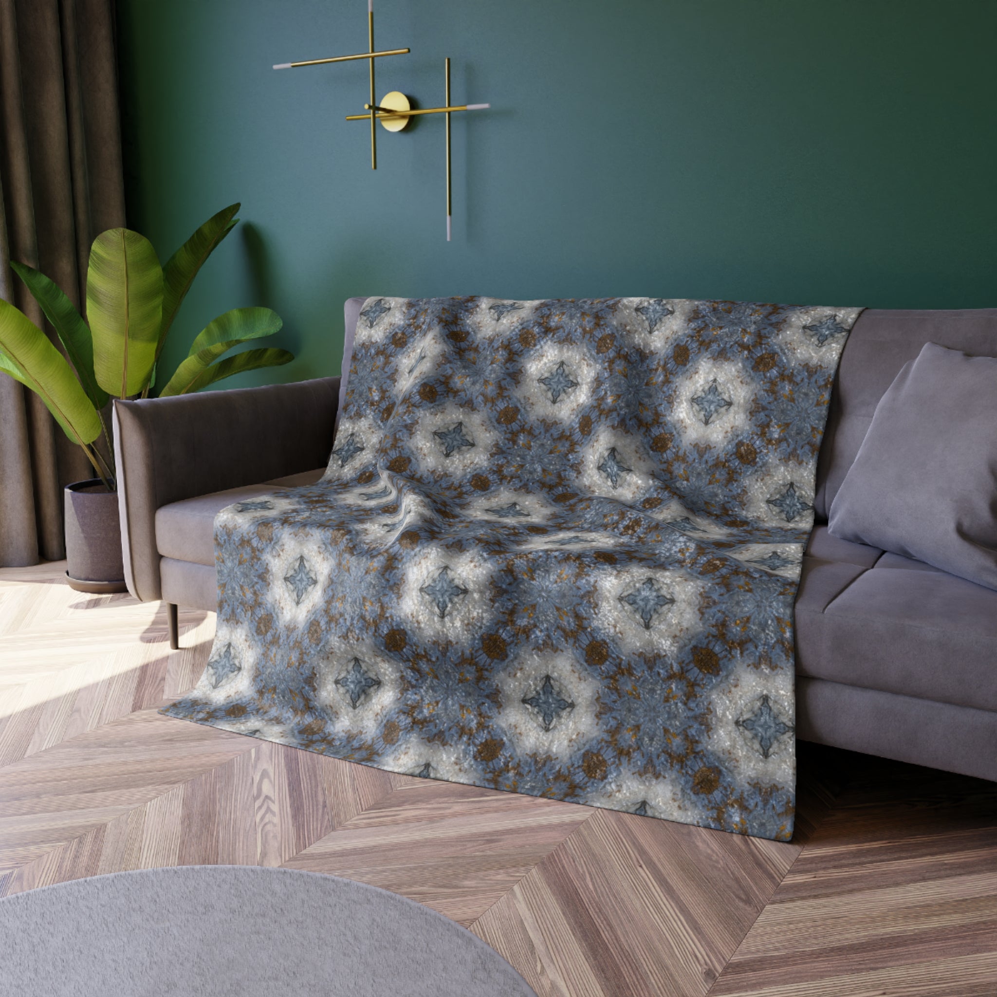 Dustu Crushed Velvet Blanket