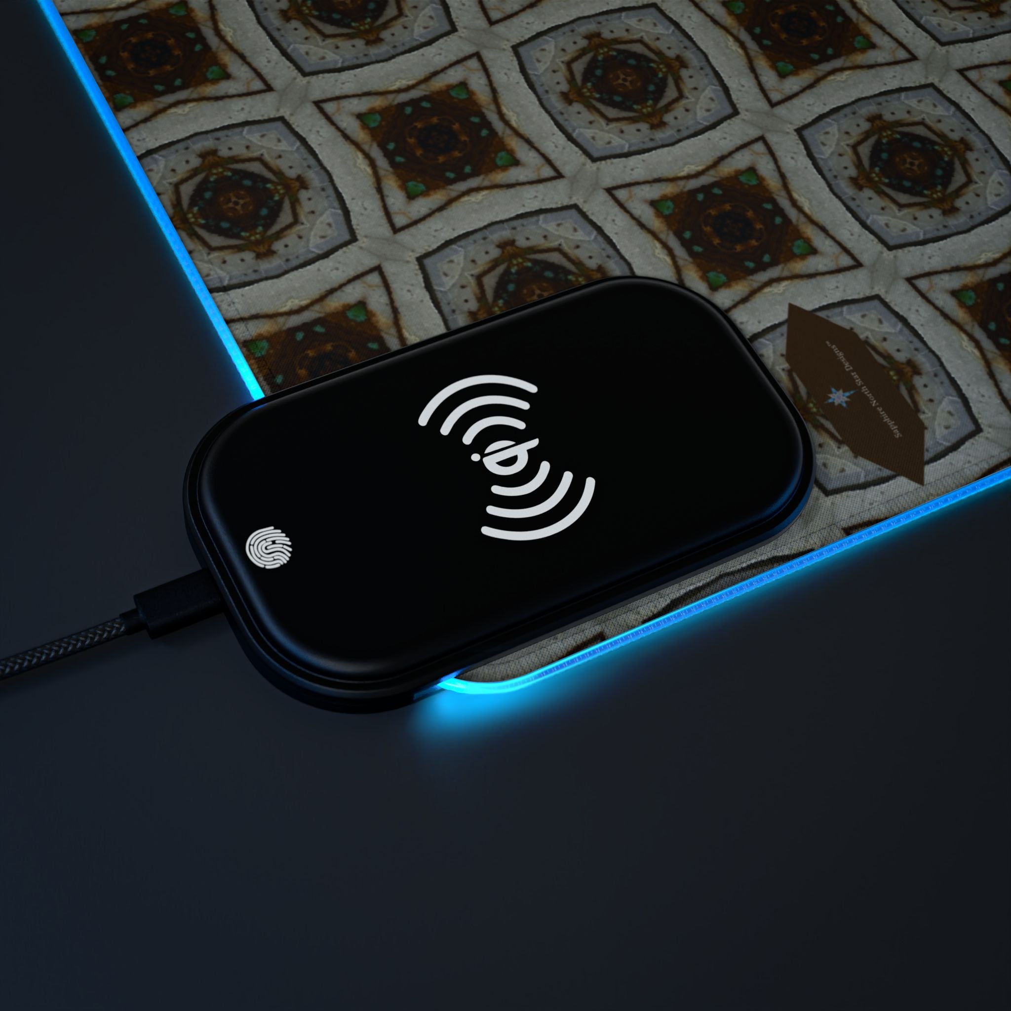 Tanin LED Mouse Pad with Wireless Phone Charging