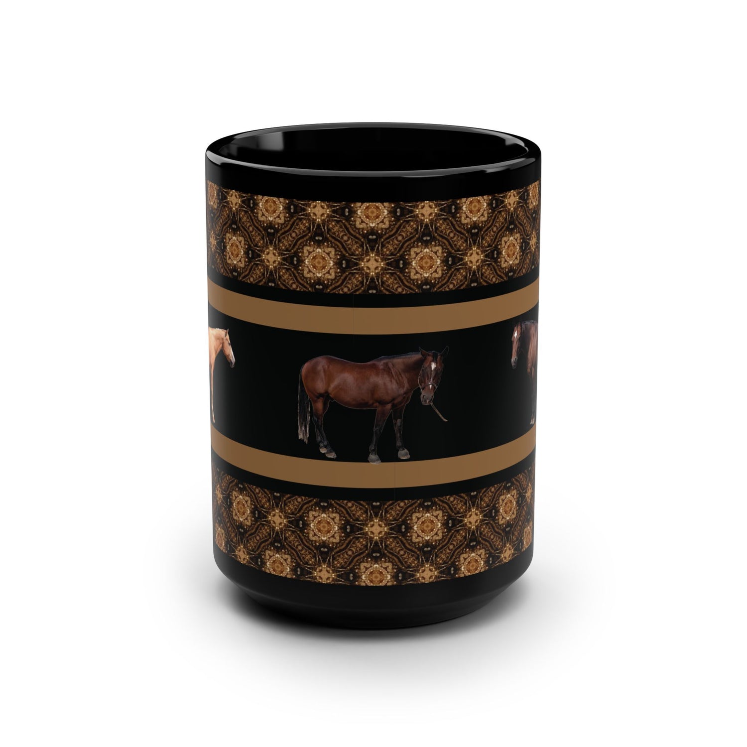 Horse Black Mug, 15oz