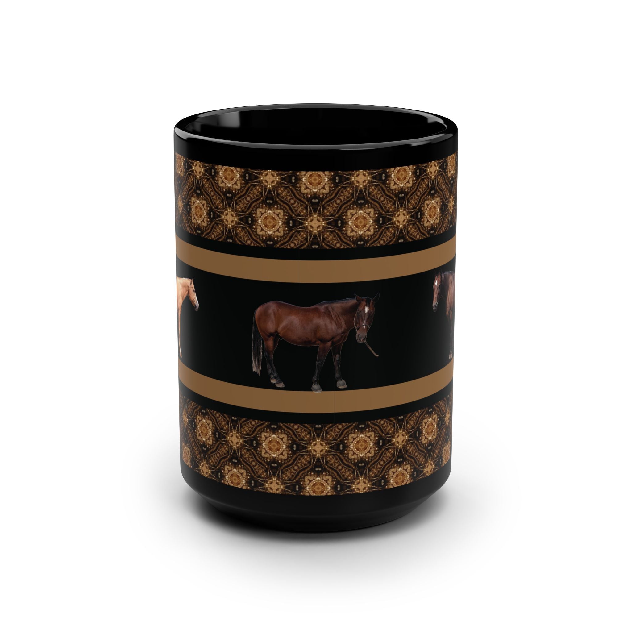 Horse Black Mug, 15oz