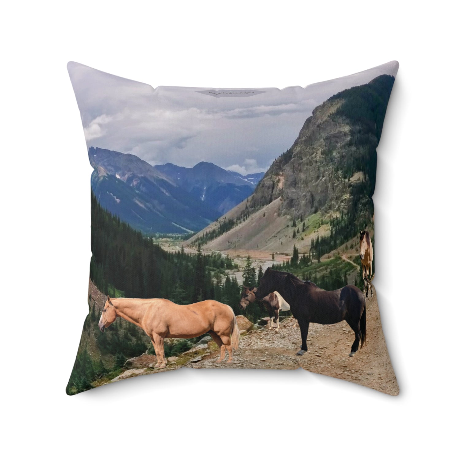 Horse Faux Suede Square Pillow