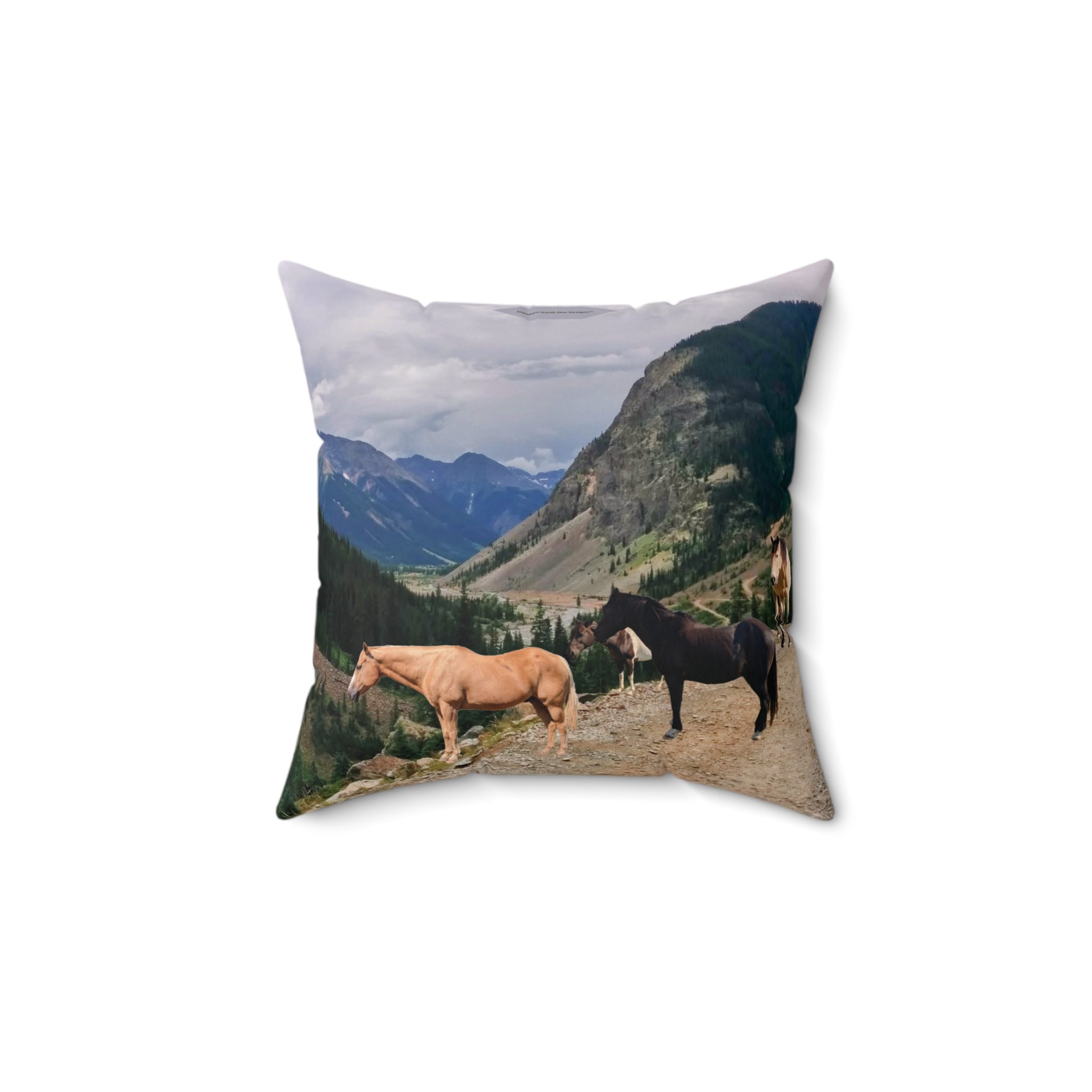 Horse Faux Suede Square Pillow