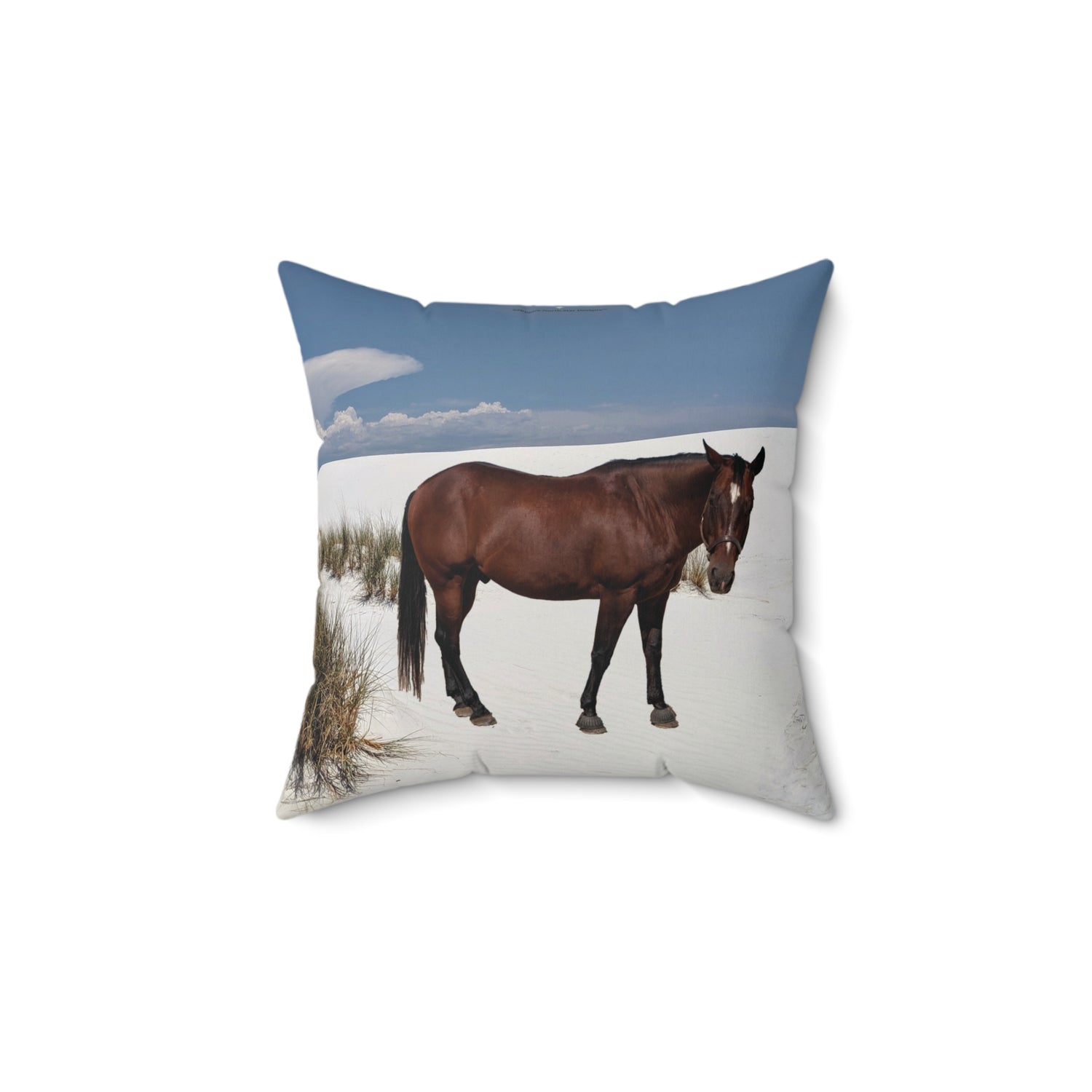 Horse Faux Suede Square Pillow