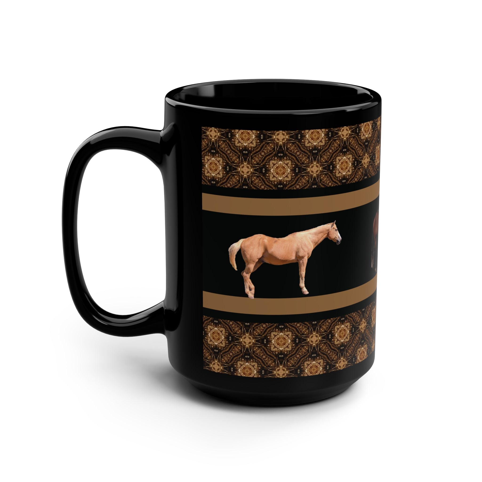 Horse Black Mug, 15oz