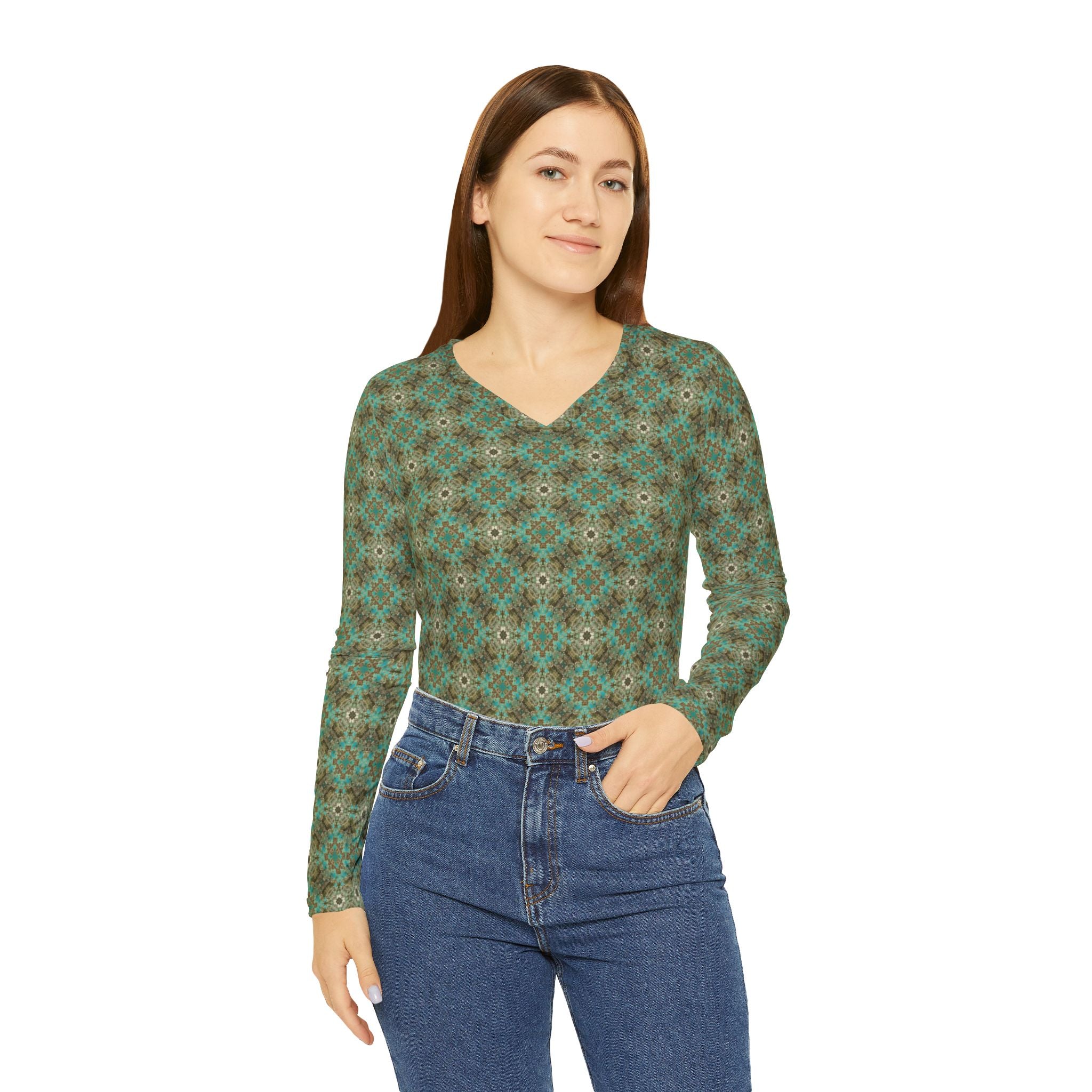 Wicasa Long Sleeve V-neck Shirt