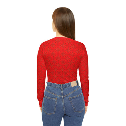 Nina Red Long Sleeve Shirt