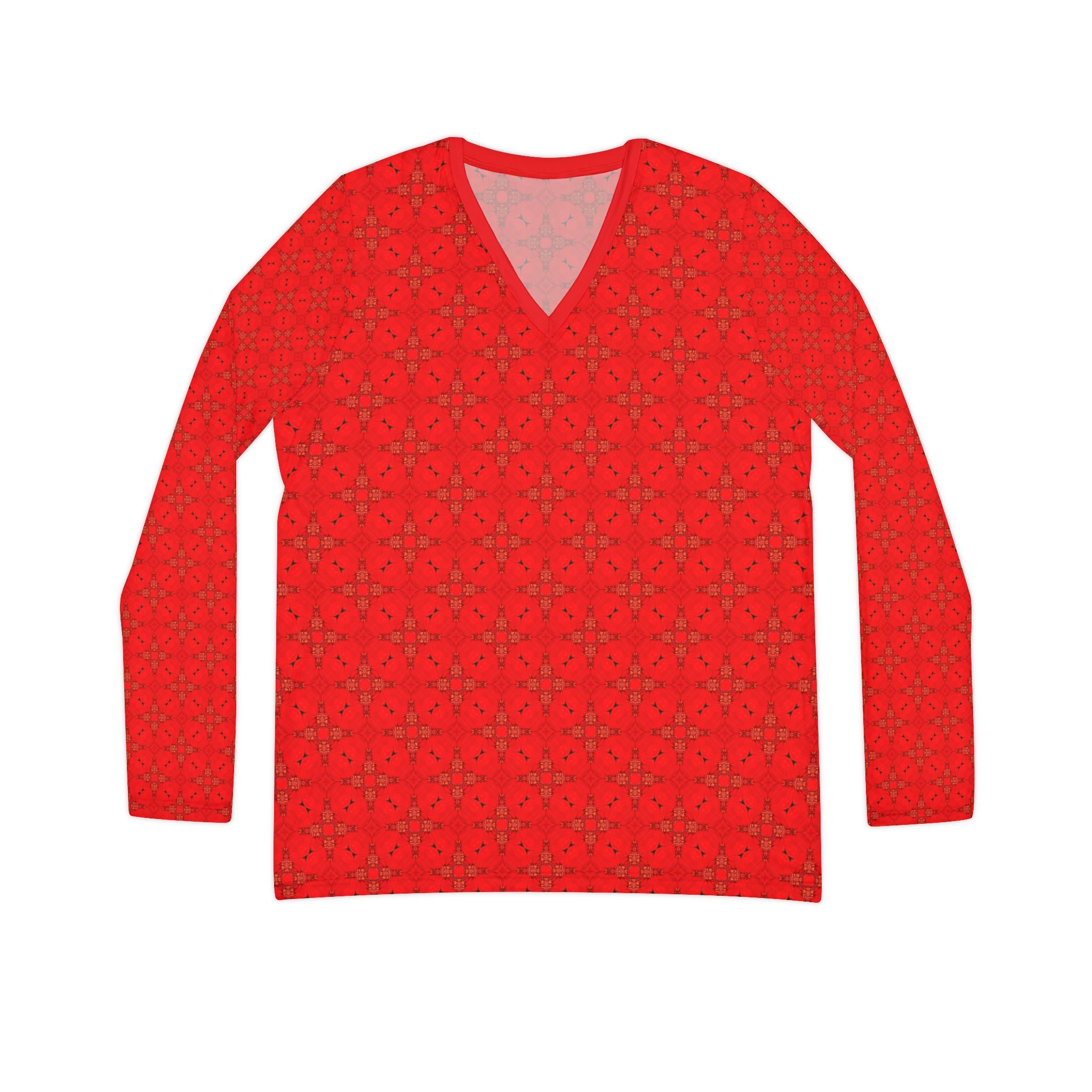 Nina Red Long Sleeve Shirt