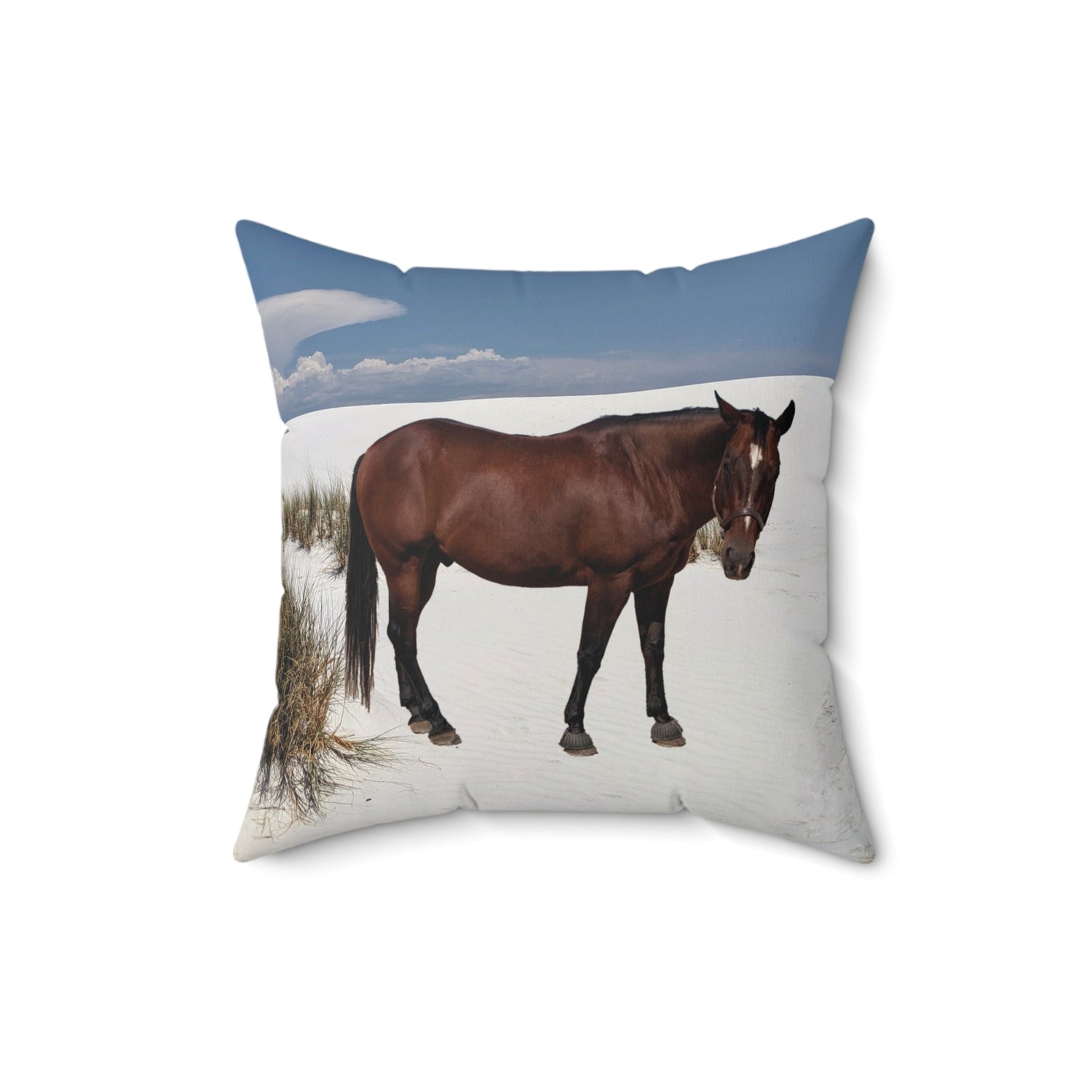 Horse Faux Suede Square Pillow